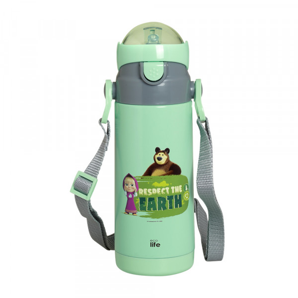 eco life Θερμός 400ml Kids 'Masha - Earth First' (mint) 5208009004578