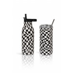 eco life Θερμός 550ml Με Εσωτερικό Καλαμάκι Black & White 5208009004882 eco life Θερμός 550ml Με Εσωτερικό Καλαμάκι Black & White 5208009004882