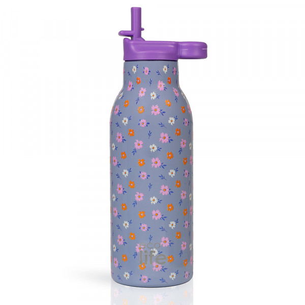 eco life Θερμός 550ml Με Εσωτερικό Καλαμάκι Flower Bloom 5208009004899