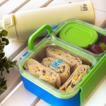 eco life Φαγητοδοχείο Με 2 Χωρίσματα και Μπωλ 800ml Μπλε 5208009005087
