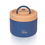 eco life Στρογγυλό Θερμός Φαγητού 650ml Μπλε 5208009004950