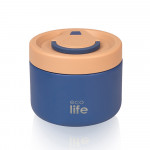 eco life Στρογγυλό Θερμός Φαγητού 650ml Μπλε 5208009004950