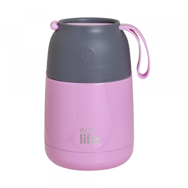 eco life Θερμός Φαγητού 450ml Baby Pink 5208009000372