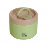 eco life Στρογγυλό Θερμός Φαγητού 650ml Πράσινο 5208009003618
