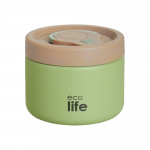 eco life Στρογγυλό Θερμός Φαγητού 650ml Πράσινο 5208009003618