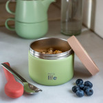 eco life Στρογγυλό Θερμός Φαγητού 650ml Πράσινο 5208009003618