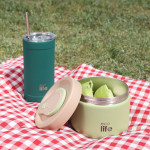 eco life Στρογγυλό Θερμός Φαγητού 650ml Πράσινο 5208009003618