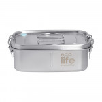 eco life Ανοξείδωτο Φαγητοδοχείο 1lt Μονού Τοιχώματος (Ανοξείδωτο Καπάκι) INOX 5208009002116