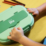 eco life Φαγητοδοχείο 1Lt  3 Θέσεων Πράσινο 5208009003199