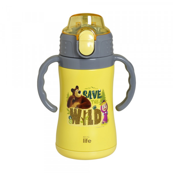 eco life Θερμός 300ml Kids 'Masha -Eco Friendly' (yellow) 5208009003939