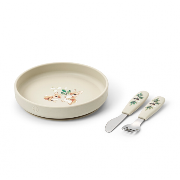  Elodie Σετ Φαγητού με αντιολισθητική βάση από σιλικόνη bunny darling 2 τμχ BR79456