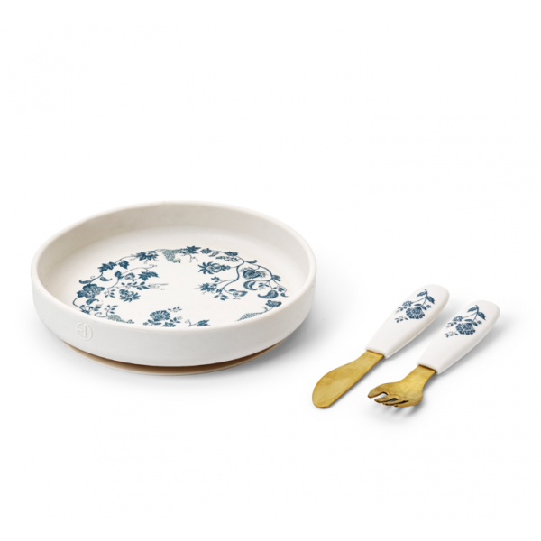 Elodie Σετ Φαγητού Με Αντιολισθητική Βάση Garden Leo Toile 2τμχ BR79457