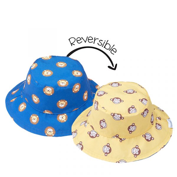 FlapJackKids Καπέλο Διπλής Όψης UPF 50+ 6M-24M Lion/Monkey FJKPH517