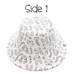 FlapJackKids Kids’ Colouring Sun Hat Large 4-6year – Bunny FJKCS907L