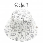 FlapJackKids Kids’ Colouring Sun Hat Medium 3-4year – Dino FJKCS908M