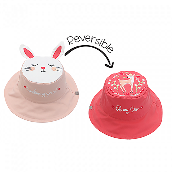 FlapJackKids Καπέλο Διπλής Όψης UPF 50+ – Bunny/Deer FJKSH817