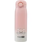 FreeON Θερμός- μπουκάλι ανοξείδωτο 2 σε 1 480ml Pink  380692