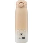 FreeON Θερμός Μπουκάλι Ανοξείδωτο 2 σε 1 480ml Bear Beige 380708