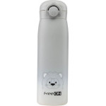 FreeON Θερμός Μπουκάλι Ανοξείδωτο 2 σε 1 480ml  Lion Gray 380715