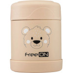 FreeOn Ανοξείδωτο Θερμός Φαγητού 350ml Bear Beige 380739