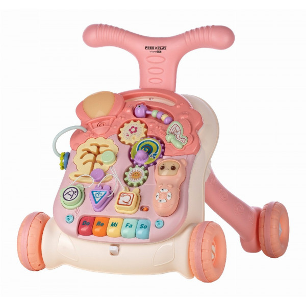 FreeOn Περπατούρα Free2Play Baby walker Walk&Play 2in1pink 85987