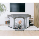 FreeOn Παρκοκρέβατο Hexagon Quick folding melange grey 88353