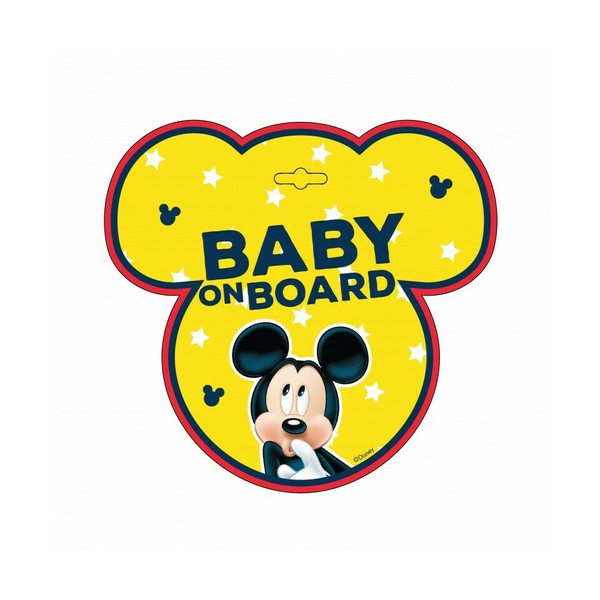 FreeOm Seven Σήμα Αυτοκινήτου Με Βεντούζα Baby On Board Mickey 9612.