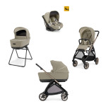 Inglesina Πολυκαρότσι Electa Quattro Hangar Beige Με Σκελετό Bronze Black και Κάθισμα Αυτοκινήτου Darwin Infant KA51T0HGB