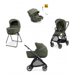 Inglesina Πολυκαρότσι Electa Quattro Loft Green Με Σκελετό Iron Black και Κάθισμα Αυτοκινήτου Darwin Infant Recline KA52T0LFG