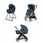 Inglesina Πολυκαρότσι Electa Duo System Hudson Blue Με Σκελετό Silver Black KA59S0HDB