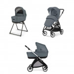 Inglesina Πολυκαρότσι Electa Duo System Union Grey Με Σκελετό Silver Black KA59S0UNG