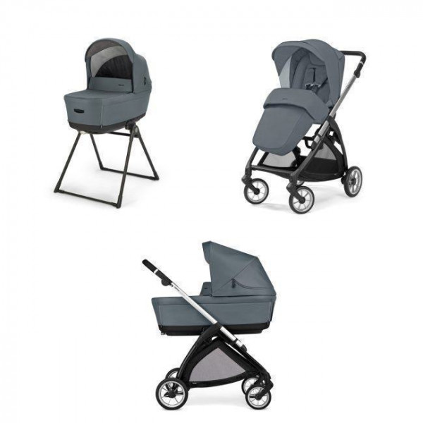 Inglesina Πολυκαρότσι Electa Duo System Union Grey Με Σκελετό Silver Black KA59S0UNG