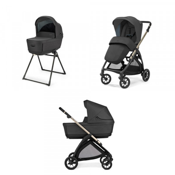 Inglesina Πολυκαρότσι Electa Duo System Upper Black Με Σκελετό Iridio Black KA59S0UPB