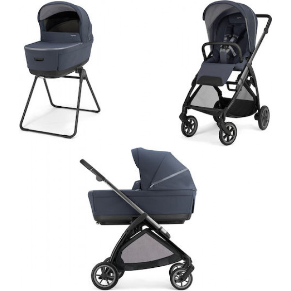 Inglesina Πολυκαρότσι Electa DuoRooftop Blue Με Σκελετό Iron Black KA59T0RTB