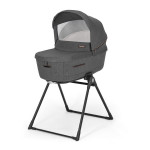 Inglesina Καρότσι Aptica Quattro System With Darwin Infant Velvet Grey Με Σκελετό Palladio Black KA61R0VLG