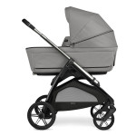 Inglesina Καρότσι Aptica Quattro χρώμα Platinum Grey με σκελετό Litio Black και παιδικό κάθισμα αυτοκινήτου Darwin Infant KA61S0PLG