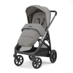 Inglesina Καρότσι Aptica Quattro χρώμα Platinum Grey με σκελετό Litio Black και παιδικό κάθισμα αυτοκινήτου Darwin Infant KA61S0PLG