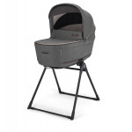 Inglesina Καρότσι Aptica Quattro System With Darwin Infant Velvet Grey Με Σκελετό Palladio Black KA61S0VLG