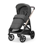 Inglesina Καρότσι Aptica Quattro System With Darwin Infant Velvet Grey Με Σκελετό Palladio Black KA61S0VLG