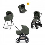 Inglesina Πολυκαρότσι Aptica Quattro Ivy Green Με Σκελετό Litio Black και Κάθισμα Αυτοκινήτου Darwin Infant KA61T0IVG