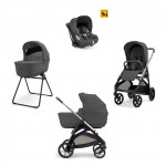 Inglesina Πολυκαρότσι Aptica Quattro Marble Grey Με Σκελετό Palladio Black και Κάθισμα Αυτοκινήτου Darwin Infant KA61T0MBG
