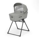 Inglesina Καρότσι Aptica Quattro System With Darwin Infant Recline Satin Grey  Με Σκελετό Litio Black KA62R0SNG