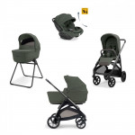 Inglesina Πολυκαρότσι Aptica Quattro Ivy Green Με Σκελετό Litio Black και Κάθισμα Αυτοκινήτου Darwin Infant Recline KA62T0IVG