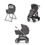 Inglesina Aptica System Duo Velvet Grey Με Σκελετό Palladio Black KA69R0VLG