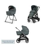 Inglesina Καρότσι Aptica Duo χρώμα Emerald Green με σκελετό Litio Black KA69S0EMG