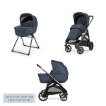 Inglesina Καρότσι Aptica Duo χρώμα Resort Blue με σκελετό Litio Black KA69S0RSB