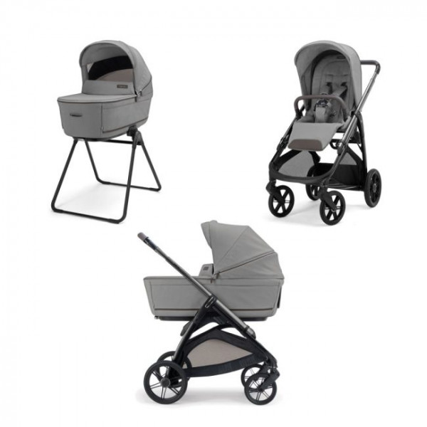Inglesina Πολυκαρότσι Aptica Duo Crystal Grey Με Σκελετό Litio Black KA69T0CLG
