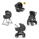 Inglesina Aptica XT Quattro System With Darwin Magnet Grey με σκελετό Black KA71R0MGG (Δώρο τσάντα καροτσιού!)