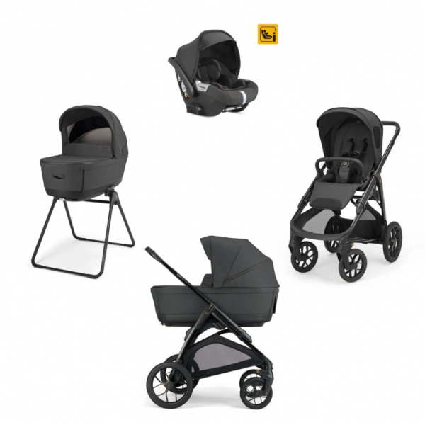 Inglesina Πολυκαρότσι Aptica XT Quattro Magnet Grey Με Σκελετό Total Black και Κάθισμα Αυτοκινήτου Darwin Infant KA71T0MGG