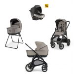 Inglesina Πολυκαρότσι Aptica XT Quattro Tundra Beige Με Σκελετό Black και Κάθισμα Αυτοκινήτου Darwin Infant KA71T0TDB